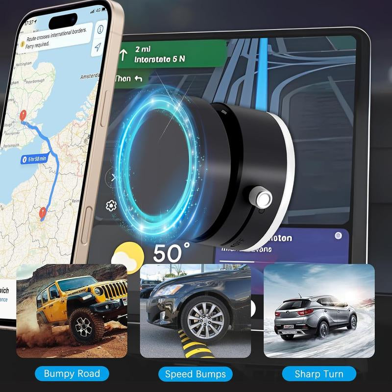 Vacuum Magnetic Suction Phone Holder, 2025 New Magnetic Suction Phone Mount, Foldable Portable Double-Sided Vacuum Magnetic Adsorption Adjustable Mobile Phone Holder for All Phones